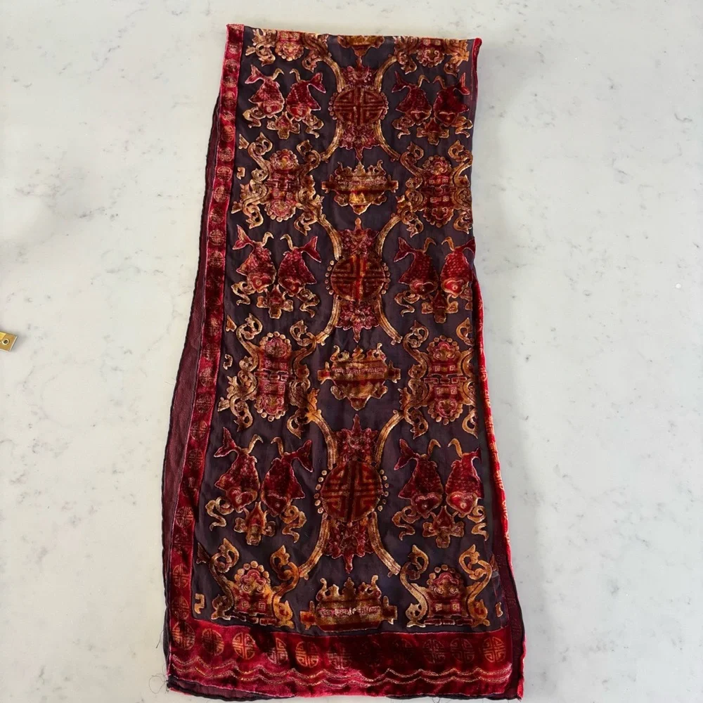 Silk‎ Burnout Scarf